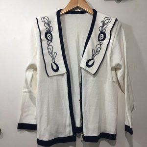 VINTAGE EMBROIDERED CARDIGAN SWEATERS SIZE S